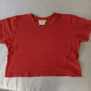 Big Bud Press Cropped Honeycomb Tee